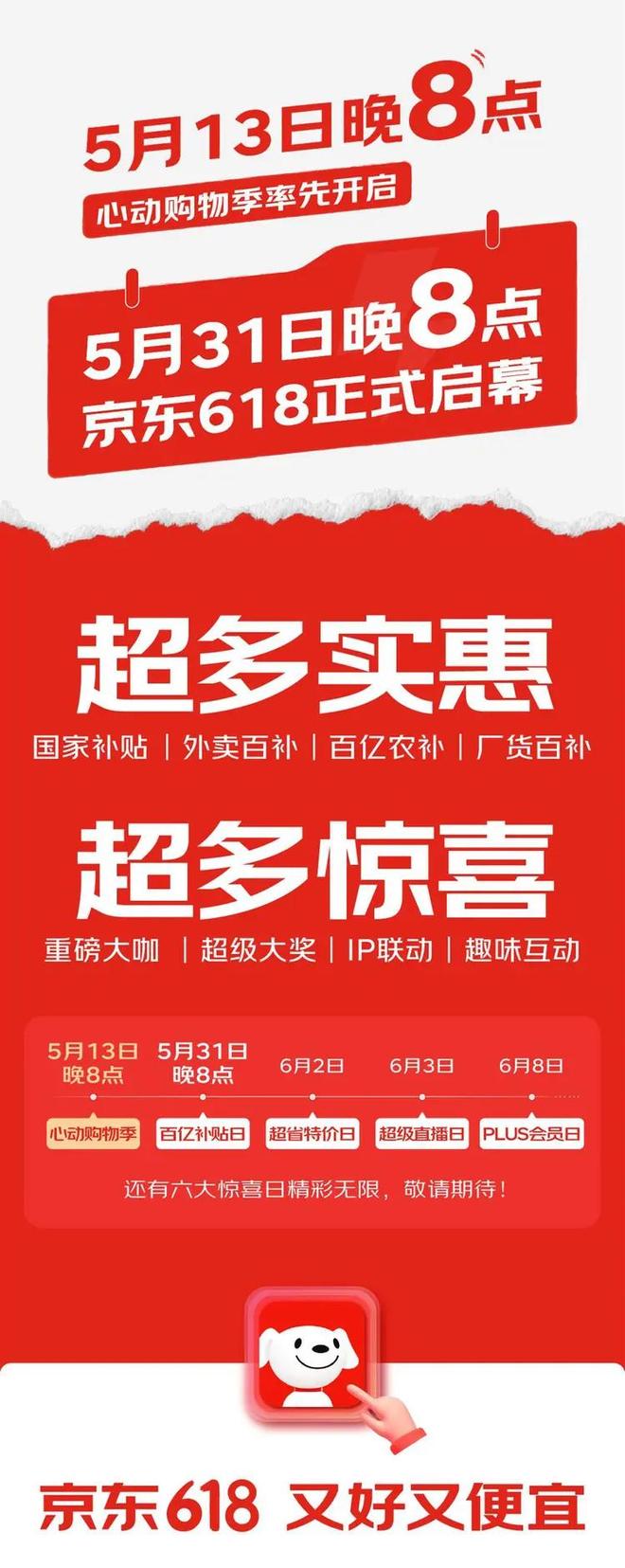 将于5月13日正式开启优惠力度加大！J9国际网站2025年京东618活动